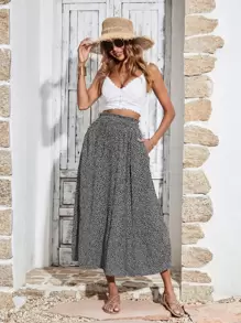 BTFBM Váy nữ Túi Tất cả trên in Boho - Đen và trắng - Xem 1