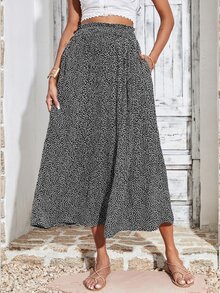 BTFBM Váy nữ Túi Tất cả trên in Boho - Đen và trắng - Xem 3