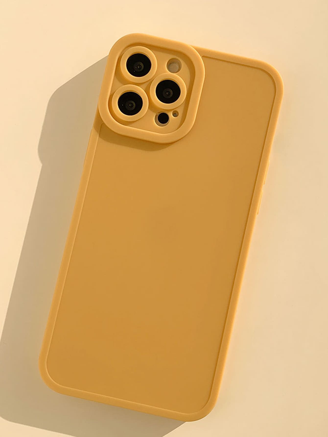 1 件 GUCADI 复古简约纯色手机壳适用于 Apple iPhone 16/15/14/13/12/11 系列 - 芥末黃 - 查看 12