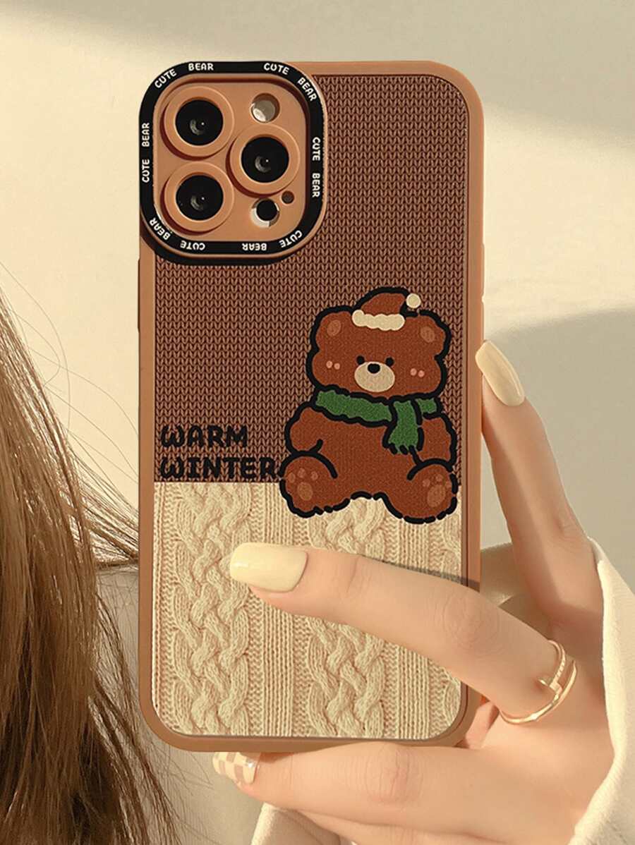 Hộp đựng điện thoại di động gấu hoạt hình - Nhiều màu - Xem 1