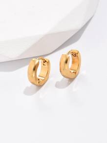 Pendientes minimalista unicolor - Amarillo Oro - Ver 2