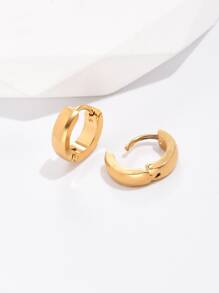 Pendientes minimalista unicolor - Amarillo Oro - Ver 3