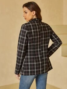 UNIQUE21 Plaid Single Button Blazer - Multicolor - View 2