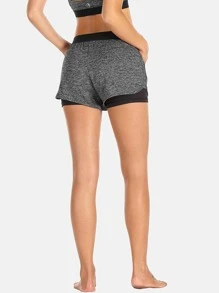 icyzone 2 条装海豚下摆二合一运动短裤 - 彩色 - 查看 4