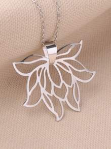 Vòng cổ quyến rũ hoa rỗng - Bạc - Xem 1