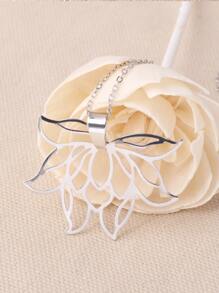 Vòng cổ quyến rũ hoa rỗng - Bạc - Xem 2