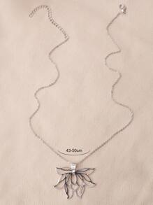 Vòng cổ quyến rũ hoa rỗng - Bạc - Xem 3