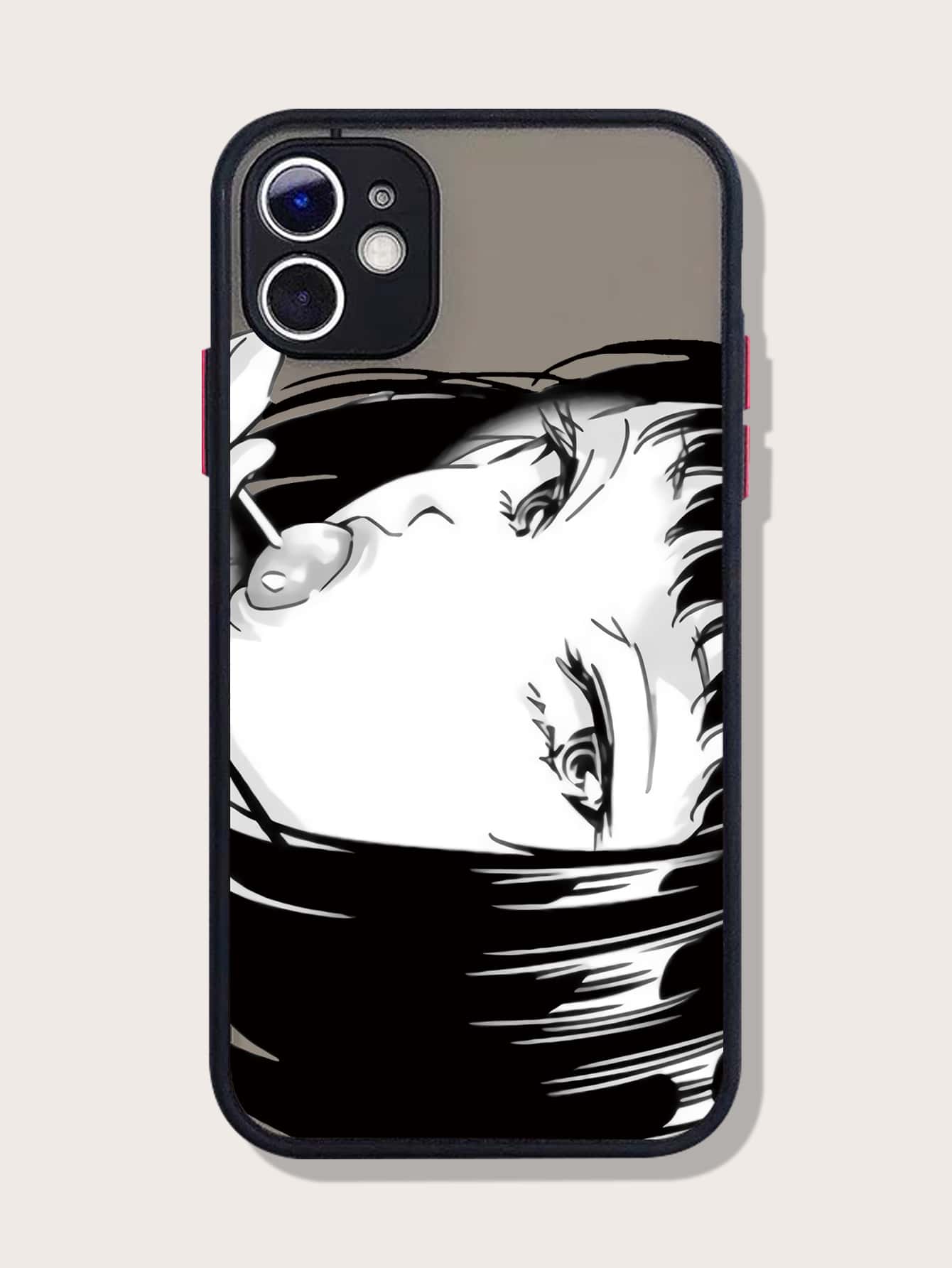 女孩圖案手機外殼 - 黑與白 - 查看 1