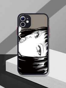 女孩圖案手機外殼 - 黑與白 - 查看 2
