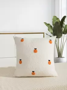 1/2 Vỏ gối họa tiết gấu bông màu trắng, vỏ gối trang trí nhung thêu tối giản hiện đại cho phòng ngủ, ghế sofa phòng khách, ô tô, sân vườn, 45*45cm (Không có ruột gối) - trắng - Xem 7