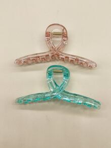 2入組透明髮爪 - 彩色 - 查看 1