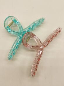 2入組透明髮爪 - 彩色 - 查看 2