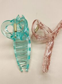 2入組透明髮爪 - 彩色 - 查看 3