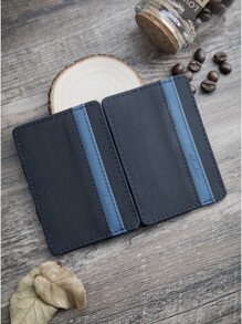 New Arrival Unisex Magic Wallet Vertical Card Holders Short Style Wallets Fashionable Coin Purse For Men & Women - Blue - View 5