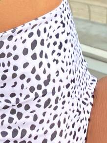 Dalmatian High Waisted Bikini - Army Green - View 3