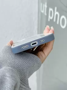 Kontrastowa ramka przezroczysta obudowa telefonu - Jasnofioletowy - Zobacz 4