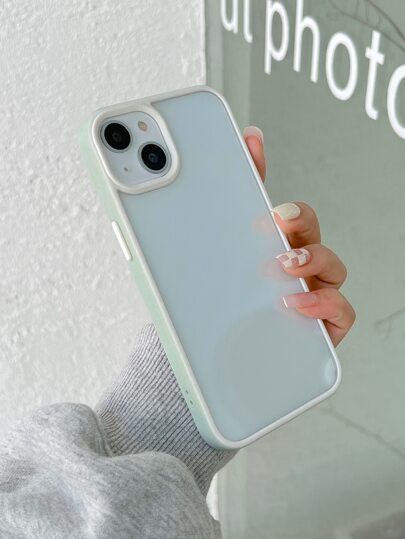 Contrast Frame Clear Phone Case