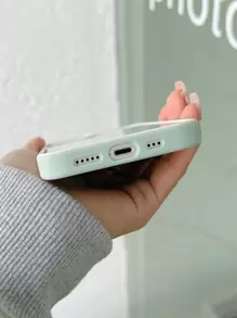 Funda de celular transparente marco en contraste - Verde - Ver 4