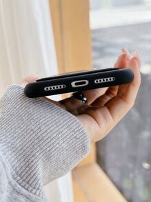 Hộp đựng điện thoại có khe cắm thẻ màu tinh khiết - màu đen - Xem 3