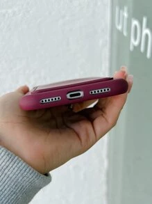 Hộp đựng điện thoại có khe cắm thẻ màu tinh khiết - Màu Đỏ Sâu - Xem 3