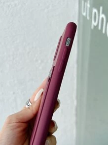 Hộp đựng điện thoại có khe cắm thẻ màu tinh khiết - Màu Đỏ Sâu - Xem 4