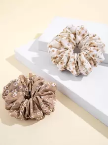 2个碎花发圈，波西米亚风，情人节发绳，马尾辫发圈，橡皮筋发圈，发绳，弹性发圈，发圈，发饰，发饰，发带，头饰，弹性发圈，节日，派对 - 彩色 - 查看 3