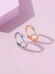 2 Miếng Nhẫn Khối Zirconia  Chi tiết trái tim - Nhiều màu - Xem 3