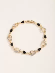 水鑽愛心裝飾手環 - 彩色 - 查看 1