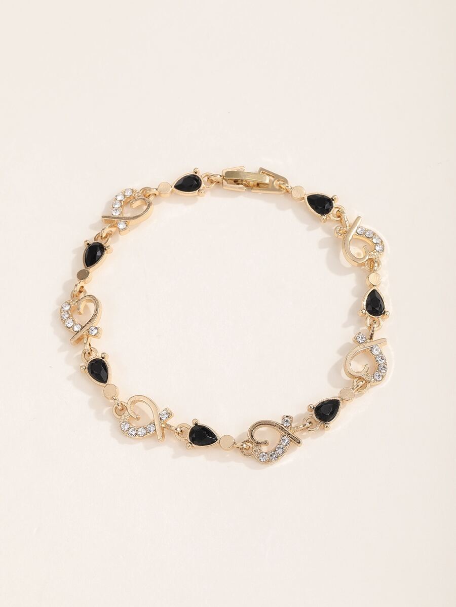 水鑽愛心裝飾手環 - 彩色 - 查看 1