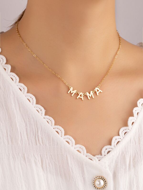 Letter Charm Necklace SHEIN USA