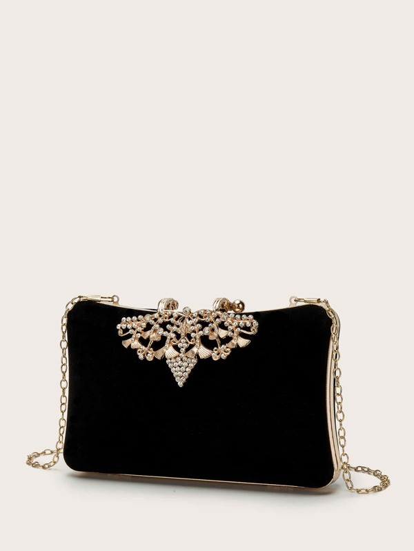 Rhinestone Decor Chain Evening Bag SHEIN USA