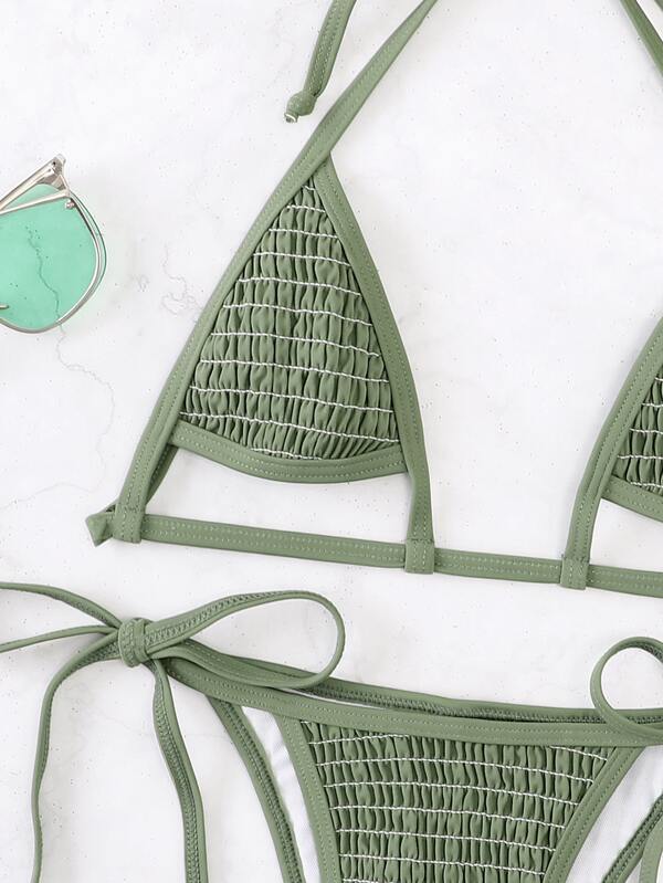 Cut-out Micro Triangle Tie Side Bikini Swimsuit | SHEIN USA