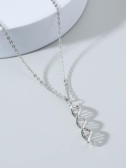 Fashionable and Popular Men Gene Chain Pendant Necklace Punk Hip Pop Style Alloy Material for Jewelry Gift and for a Stylish Look