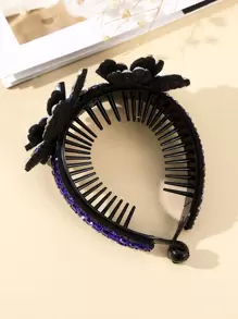 1 chiếc kẹp tóc hình hoa đính đá (màu đá ngẫu nhiên), phụ kiện tóc cho nữ, phụ kiện tóc đi nghỉ mát, phụ kiện đội đầu, phụ kiện tóc cho phụ nữ, kẹp tóc - Màu xanh lam - Xem 4