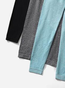 Yoga Basic 3pcs Seamless Softness Sports Leggings - Multicolor - View 3