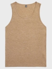 Manfinity VCAY Men 2pcs Scoop Neck Solid Tank Top - Multicolor - View 5