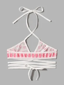 Sweetness Cartoon Graphic Bralet - Pink - View 2