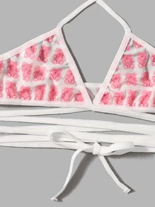 Sweetness Cartoon Graphic Bralet - Pink - View 4