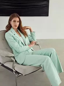 MOTF PREMIUM PRESS CREASE TAILORED TROUSERS - Mint Green - View 5