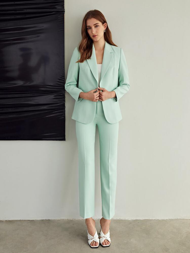 MOTF PREMIUM PRESS CREASE TAILORED PANTS - Mint Green - View 6