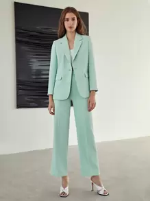 MOTF PREMIUM PRESS CREASE TAILORED TROUSERS - Mint Green - View 9