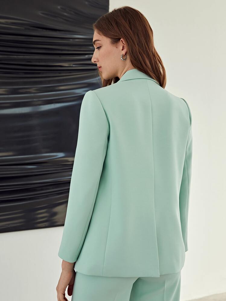 MOTF PREMIUM Blazer estructurado con botón - verde menta - Añade 2