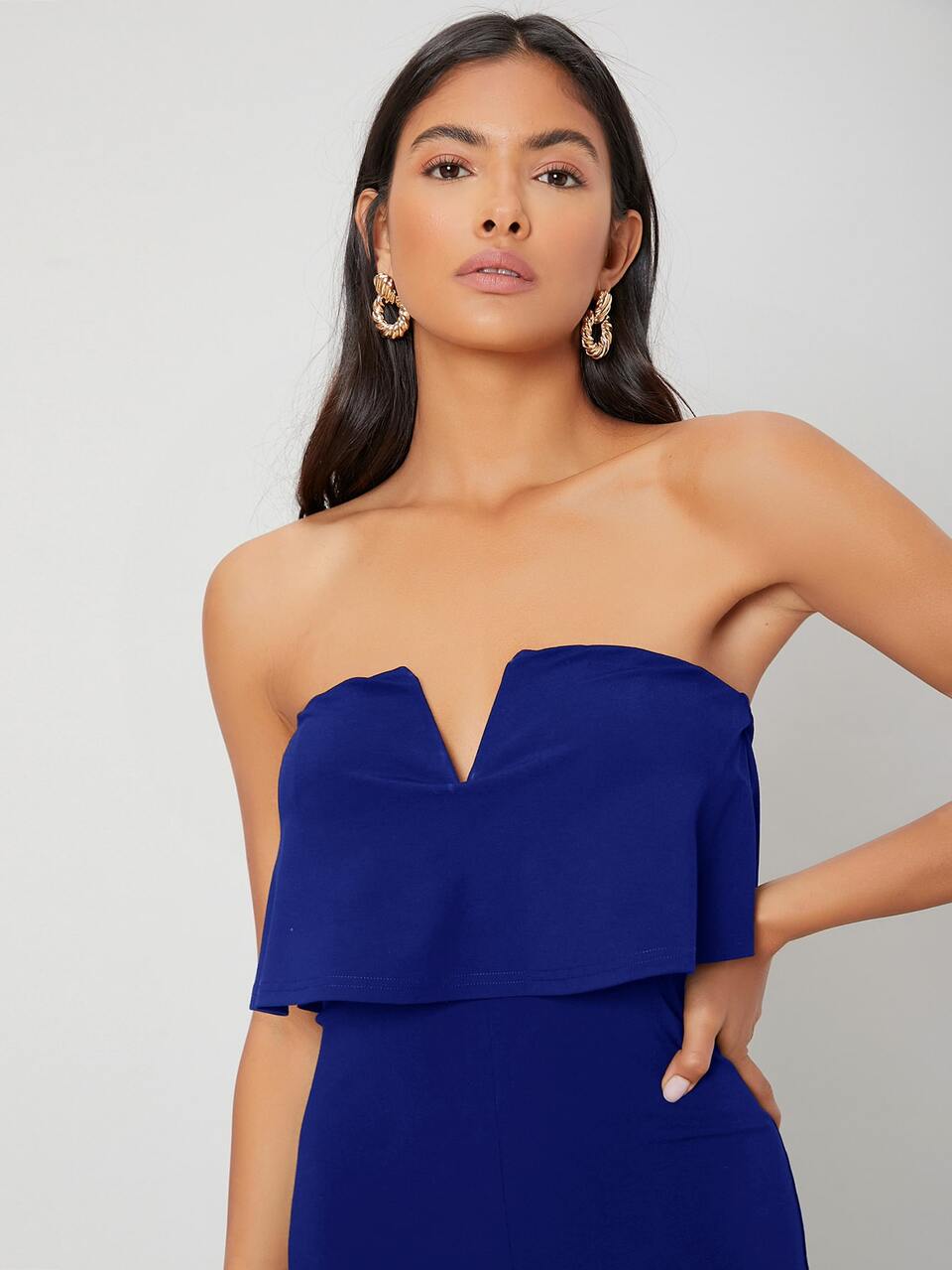 MOTF VISCOSE V-BAR JUMPSUIT