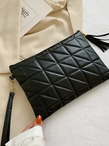 Túi Vuông Quilted dập nổi  Tua trang trí Túi xach tay , Đối với phụ nữ , & Cổ cồn trắng Công nhân
工人 , Đối với Lady , Cho Nữ Son môi , Đối với , Đối với Dạ hội , Cho đám cưới , Cho bữa tiệc - màu đen - Xem 7