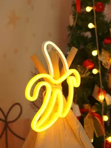 1入組香蕉形霓虹燈、香蕉霓虹燈牆裝飾、USB/電池供電小夜燈、生日派對、兒童客廳、家居裝飾