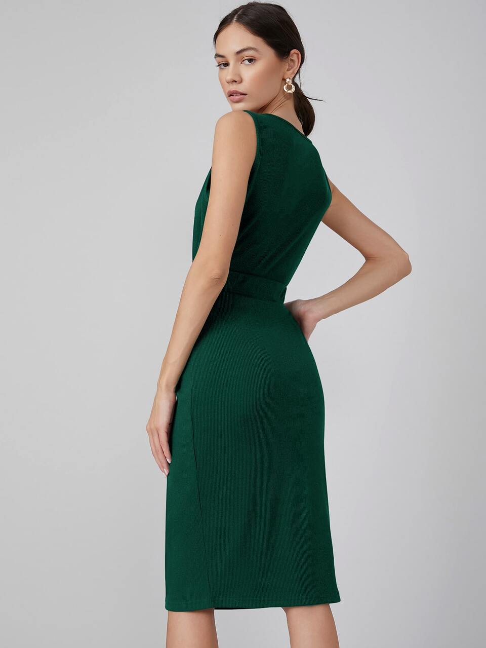 MOTF SLIM RIBBED TOP & SKIRT SET