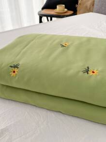 Khăn trải giường thêu hoa hướng dương - màu xanh lá - Xem 3
