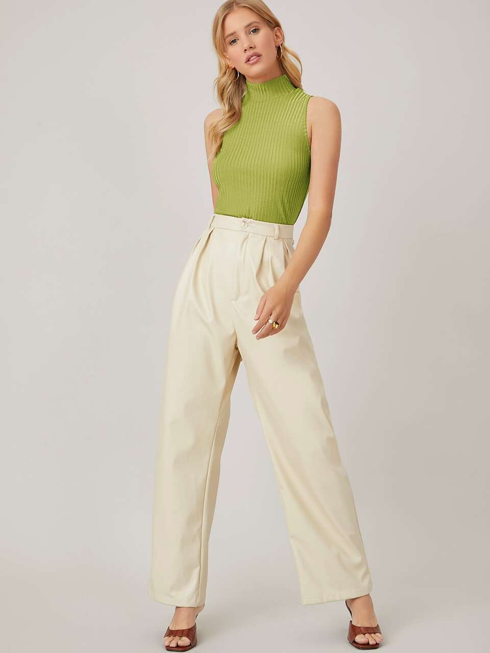 MOTF SPANDEX SLIM-FIT RIBBED TOP