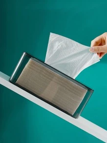 1pc Clear Random Color Tissue Storage Box - Multicolor - View 4