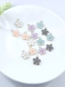 15 chiếc mặt dây chuyền thiết kế hoa - Nhiều màu - Xem 1